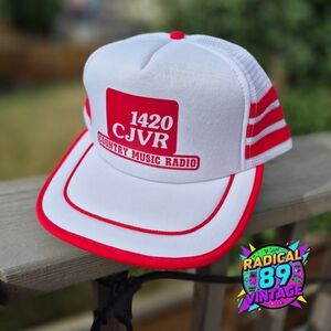White and Red Trucker Hat
